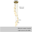 Axyaa Marble Chandeliers: Led Dimmable for Circular Staircase, Villa Decor & Home Luxury