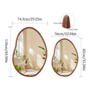 Axyaa Large Wooden Frame Mirror for Livingroom Diningroom Bedroom Hallway