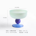 Axyaa Colorful Dessert Glass Cup: Heat-Resistant Stemmed Bowl