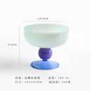 Axyaa Colorful Dessert Glass Cup: Heat-Resistant Stemmed Bowl