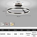 Axyaa Dimmable LED Ring Chandelier for Bedroom, Restaurant, Kitchen, Study.