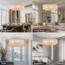 Axyaa Nordic Marble Pendant Lights LED Dimmable Alabaster Chandelier