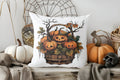 Axyaa Black Cat Vampire Halloween Pillow Cover for Sofa Bedroom Car.