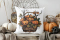 Axyaa Black Cat Vampire Halloween Pillow Cover for Sofa, Bedroom, Car