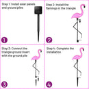 Axyaa Flamingo Solar Stake Lights for Garden - Outdoor Lawn Decorations and Ornaments