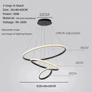 Axyaa Modern Linear Pendant Chandelier LED Lighting Fixture