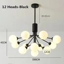 Axyaa Glass Ball LED Chandelier - Modern Minimalist Design for Home, Restaurant, Hotel