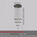 Axyaa Industrial Spiral Staircase Chandelier Pendant Light for Loft Duplex Double-Height Ceiling