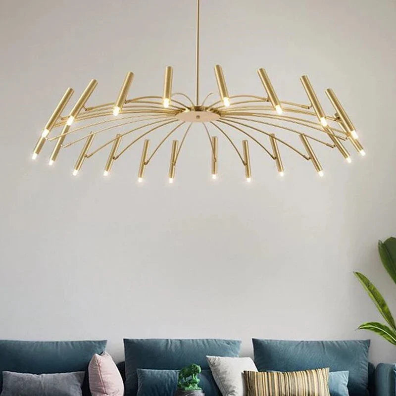Axyaa Large Black Chandelier for Living Room Foyer Hotel, Post Modern Industrial Lighting