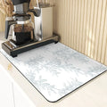 Axyaa Leaves Pattern Silicone Dish Mat for Absorbent Drying & Home Decor