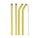 Axyaa Glass Straw 5Pcs Set for Bubble Tea & Smoothies, Eco Friendly Reusable Straws