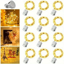 Axyaa LED Copper Wire String Lights - 10PCS 2M 20 LEDs for Room & Holiday Decoration
