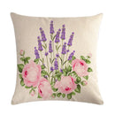 Axyaa Lavender Linen Throw Pillow 45*45cm