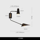 Axyaa Double Head Swing Arm Wall Lamp LED E27 Black/White/Gold Bedroom Living Room