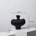Axyaa Fringe Vase: Irregular Heterophore Floral Arrangement Porcelain Ornament