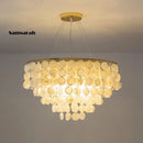 Axyaa Gold Chrome Metal Shell Chandelier for Elegant Spaces