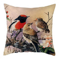 Magpie Print Cushion Cover by Axyaa: Decorative Flora & Fauna Pillowcase for Home