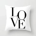 Axyaa Geometric Heart Piano Girl Throw Pillow Case Set for Home Decor
