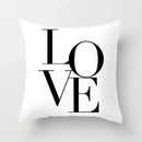 Axyaa Geometric Heart Piano Girl Throw Pillow Case Set for Home Decor