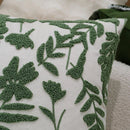 Axyaa Plush Tufted Leaf Pillow Cover 45x45cm