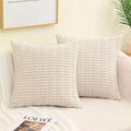 Axyaa Corduroy Striped Pillow Cover Set - 45x45 cm - Boho Home Decor