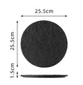 Axyaa Rock Pattern Ceramic Plate for Western Food, Steak, Cake, & Desserts.