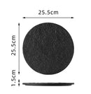 Axyaa Rock Pattern Ceramic Plate for Western Food, Steak, Cake, & Desserts.