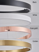 Axyaa Nordic LED Ring Chandelier for Modern Home Decor