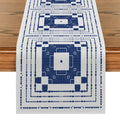 Axyaa Geometric Lines Pattern Table Runner for Dining and Coffee Table Decor