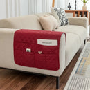 Axyaa Modern Armrest Pad With Storage Layer for Sofa, All Seasons, Khaki Gray
