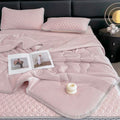 Axyaa Cooling Comforter Set with Latex Bed Mat - Lightweight & Breathable Quilt