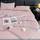 Axyaa Cooling Comforter Set with Latex Bed Mat - Lightweight & Breathable Quilt