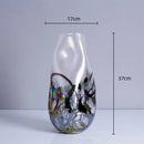 Axyaa Gradient Glass Vase for Floral Arrangements and Home Decor