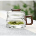 Axyaa Glass Tea Infuser Cup with Wooden Handle and Filter