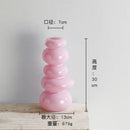 Axyaa Geometric Glass Vase Terrarium Pebble Stack Floral Arrangement Home Decor