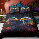 Axyaa Beast Print Bedding Set - Soft Duvet Cover with Zipper Closure