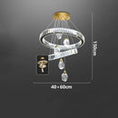 Axyaa Crystal Chandelier Pendant Light for Luxury Living and Dining Room
