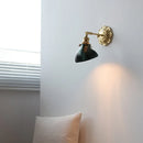 Axyaa Clear Glass LED Wall Lamps in Vintage Brass for Shower & Bathroom Mirror