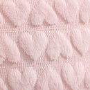 Pink Love Quilted Throw Pillow Cover by Axyaa - Plush Cushion for Sofa & Home Decor