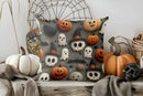 Axyaa Moonlit Woods & Pumpkins Pattern Cushion Cover for Sofa, Bedroom, Car