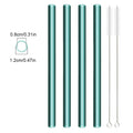 Axyaa Glass Drinking Straw Set with Cleaning Brush
