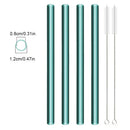 Axyaa Glass Drinking Straw Set with Cleaning Brush