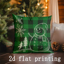 Axyaa Christmas Green Buffalo Check Pillow Cover for Sofa, Bedroom, Car