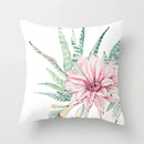 Axyaa Cactus Flower Succulent Plant Pillow Cover - Home Decorative Cushion Cover