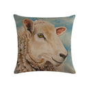 Axyaa Cotton Linen Cushion Cover Sheep Cow Home Decor Throw Pillowcase