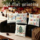 Axyaa Nutcracker & Merry Words Pillow Cover for Sofa Bedroom Car
