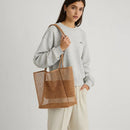 Axyaa Mesh Beach Tote: Women's Shoulder Handbag and Clothing Storage Bag