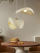 Axyaa Modern White Resin Pendant Light Chandelier for Kitchen Counter