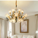 Axyaa Retro Glass Chandelier | Luxury Transparent Pendant Lamp for Home, Hotel, Villa