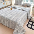 Axyaa Spring Cotton High-Temp Sand-Washed Bed Cover Single Piece, Winter Padded Bed for One